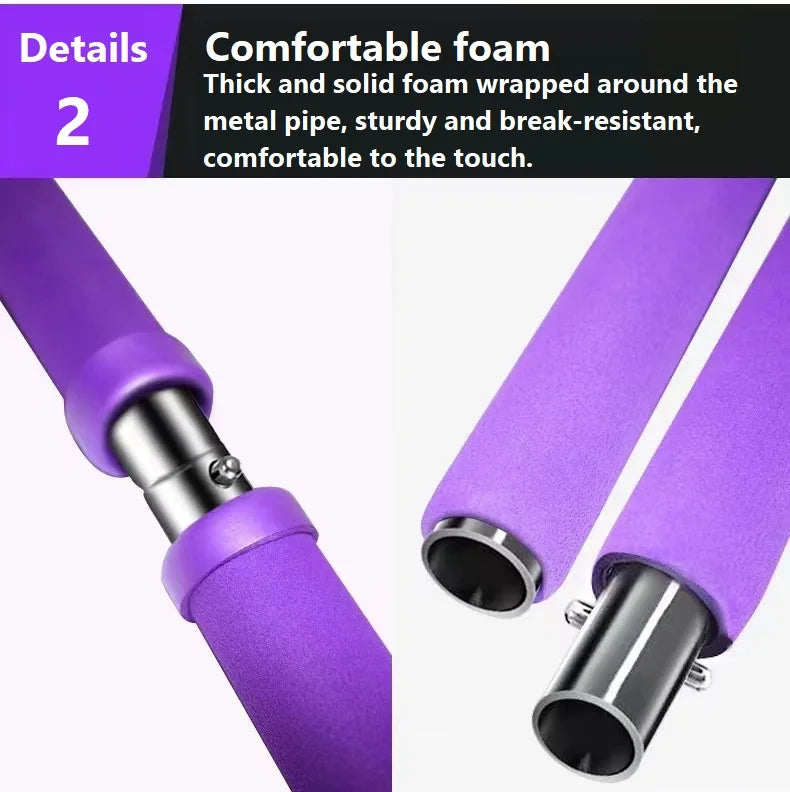 Pilates Bar Combination Multifunctional Fitness Tool Elastic Rope Tension Rope YogaChest Expander Back Trainer Stretching Belt