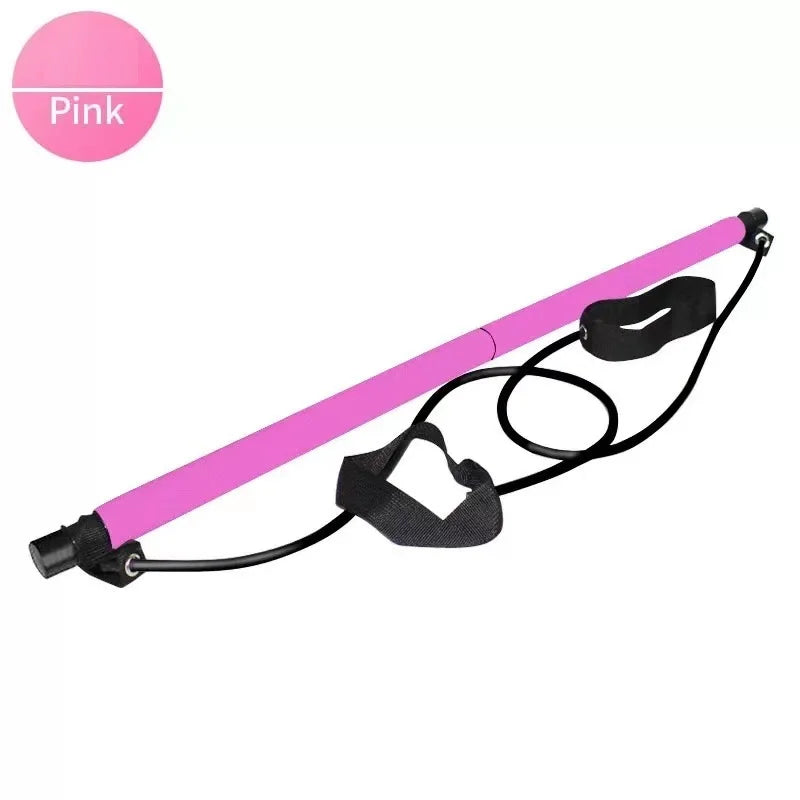 Pilates Bar Combination Multifunctional Fitness Tool Elastic Rope Tension Rope YogaChest Expander Back Trainer Stretching Belt